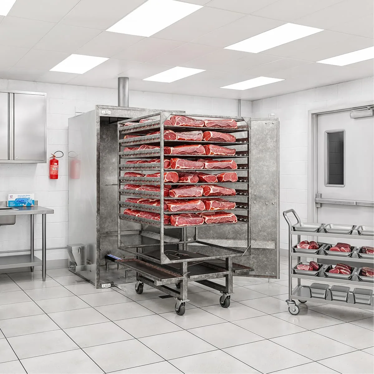 Commercial Stainless Steel Meat Smoker With Beef Racks