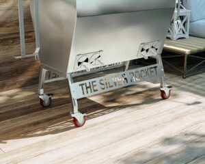 Silver Rocket Large Smoker Stainless Steel Cart Detail