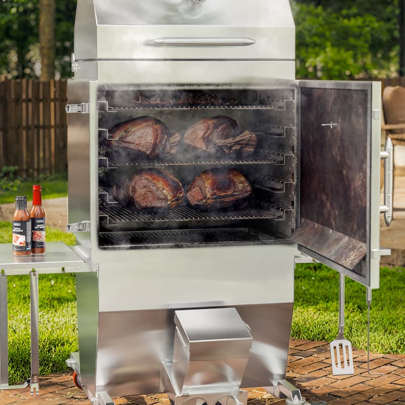 Silver rocket smoker baker cabinet brisket