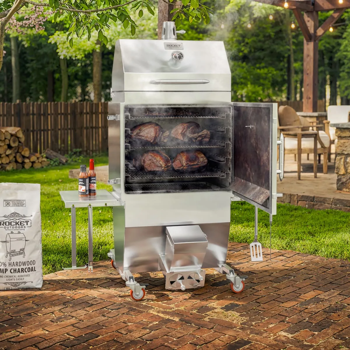 Silver Rocket Smoker Baker Cabinet Smoker With Brisket